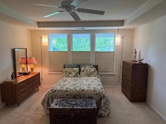 3881 Melody St, Mundelein, IL 60060 - bedroom with multiple windows, light carpet, baseboards, and a ceiling fan