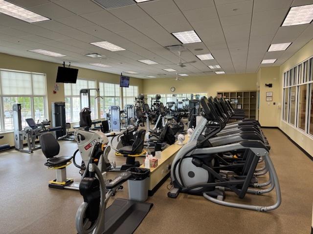 3881 Melody St, Mundelein, IL 60060 - workout area featuring a drop ceiling