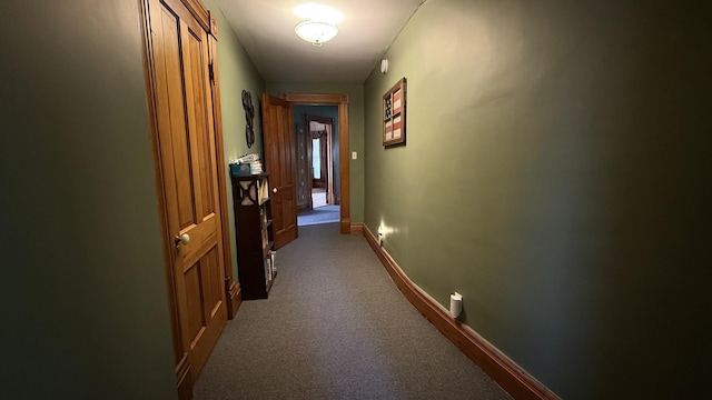 403 E Hickory St, Fairbury, IL 61739 - hall with baseboards and dark colored carpet