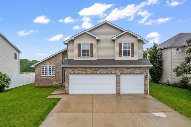 1508 Parkside Dr, Plainfield, IL 60586 - view of front of property featuring a garage, brick siding, driveway, and a shingled roof