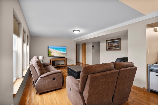 1508 Parkside Dr, Plainfield, IL 60586 - living room featuring light wood finished floors and baseboards