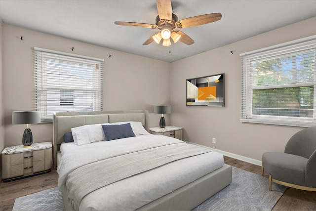 1011 Cypress Ln, Joliet, IL 60435 - bedroom featuring wood finished floors and a ceiling fan