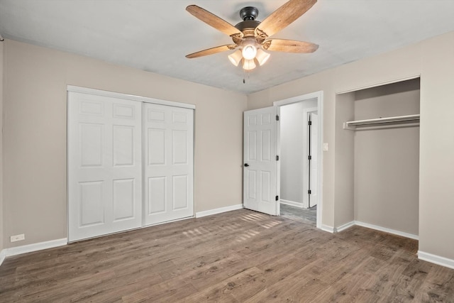 1011 Cypress Ln, Joliet, IL 60435 - unfurnished bedroom with wood finished floors and ceiling fan