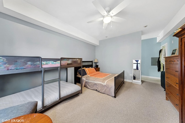 1111 S State St Unit A602, Chicago, IL 60605 - bedroom with carpet, a ceiling fan, and baseboards