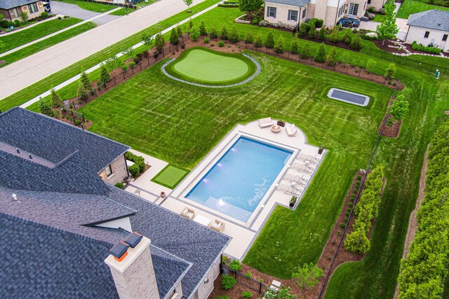 5N257 Switchgrass Ln, Saint Charles, IL 60175 - view from above of property featuring a pool