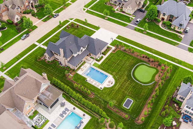 5N257 Switchgrass Ln, Saint Charles, IL 60175 - aerial perspective of suburban area featuring a nearby body of water