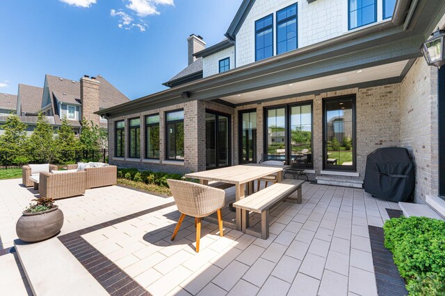 5N257 Switchgrass Ln, Saint Charles, IL 60175 - view of patio / terrace featuring an outdoor hangout area, a grill, and outdoor dining space