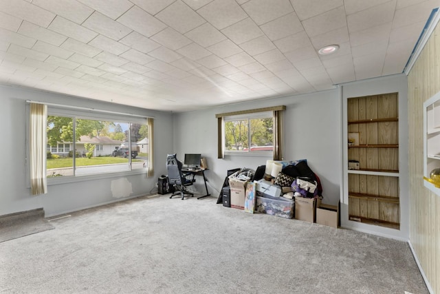8 Sparrow Rd, Carpentersville, IL 60110 - rec room featuring carpet flooring, an office area, and healthy amount of natural light