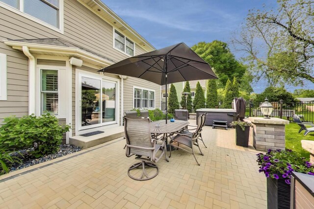 212 S Wa Pella Ave, Mount Prospect, IL 60056 - view of patio / terrace with a hot tub and outdoor dining area