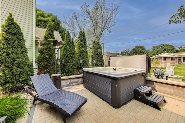 212 S Wa Pella Ave, Mount Prospect, IL 60056 - view of patio with a hot tub and a fire pit