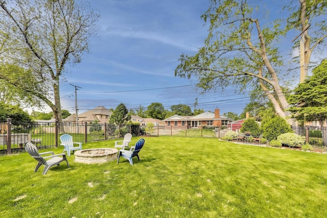 212 S Wa Pella Ave, Mount Prospect, IL 60056 - view of yard with a fire pit