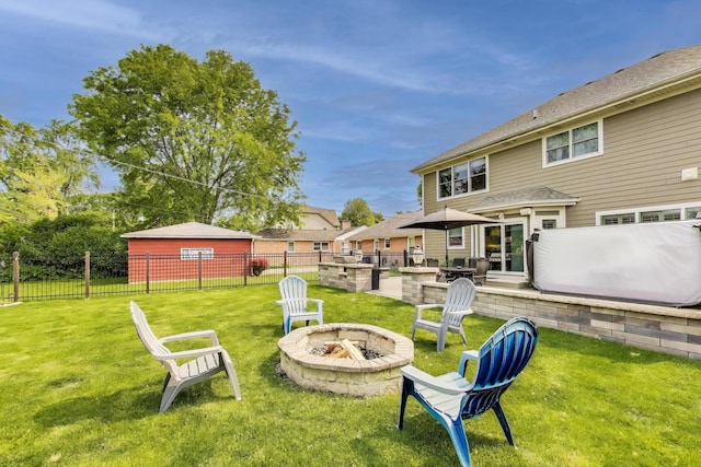 212 S Wa Pella Ave, Mount Prospect, IL 60056 - view of yard with an outdoor fire pit