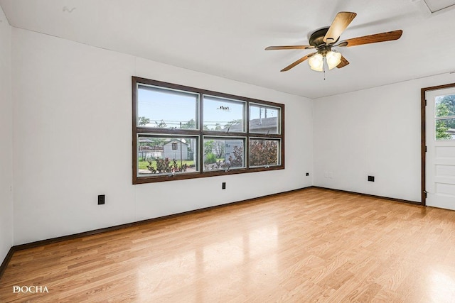 9446 Magnolia Ave, Mokena, IL 60448 - spare room with light wood finished floors and ceiling fan