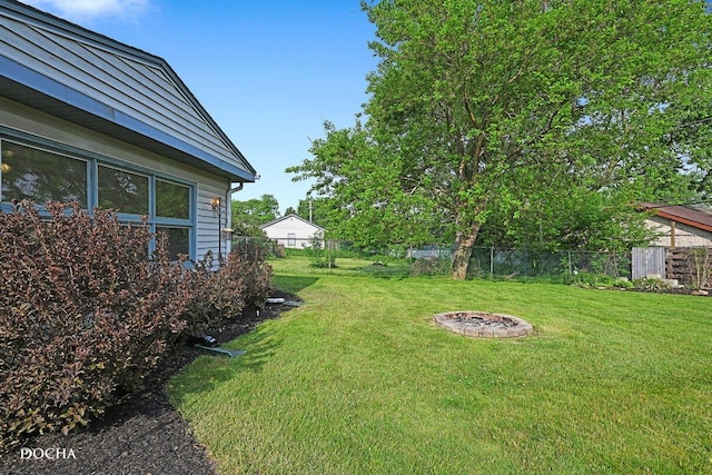 9446 Magnolia Ave, Mokena, IL 60448 - view of yard with an outdoor fire pit