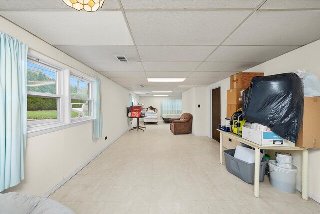 421 Carey Ct, Chicago Heights, IL 60411 - interior space featuring a drop ceiling and light floors