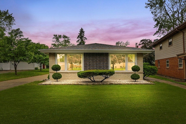 421 Carey Ct, Chicago Heights, IL 60411 - view of front of house with brick siding and a lawn