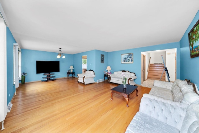421 Carey Ct, Chicago Heights, IL 60411 - living room with stairs and wood finished floors