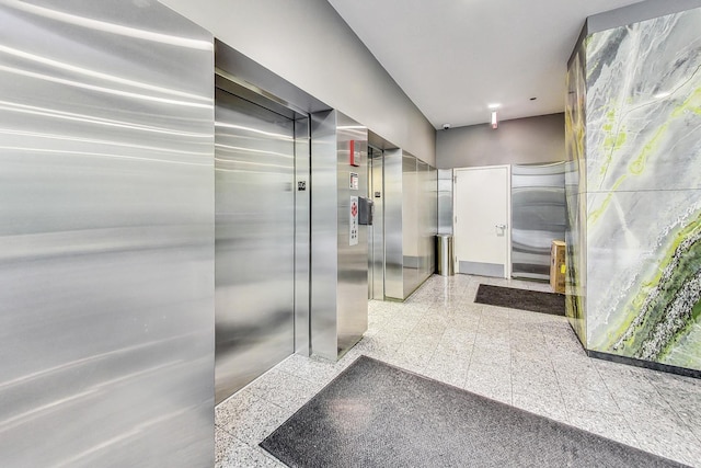 1580 Sherman Ave Unit 1006, Evanston, IL 60201 - bathroom featuring granite floors and elevator