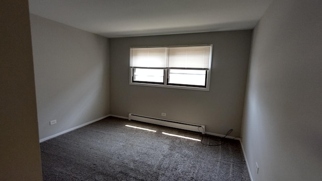 17307 Lathrop Ave, East Hazel Crest, IL 60429 - carpeted empty room featuring a baseboard radiator and baseboards