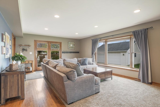 1212 S Greenwood Ave, Park Ridge, IL 60068 - living area with recessed lighting, wood finished floors, and baseboards