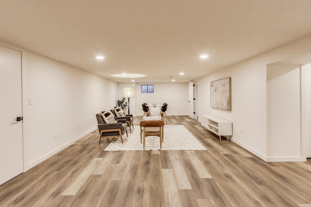 502 S William St, Mount Prospect, IL 60056 - living area featuring recessed lighting, light wood finished floors, and baseboards