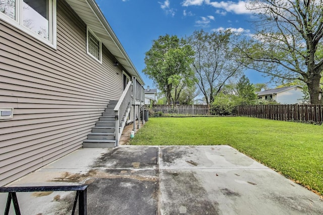 654 N Robinson Dr, Palatine, IL 60074 - view of yard featuring a patio area and stairs