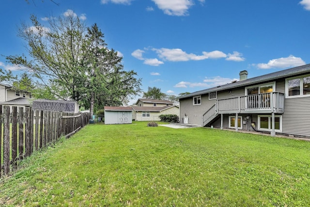 654 N Robinson Dr, Palatine, IL 60074 - view of yard featuring stairway, a deck, and a patio area