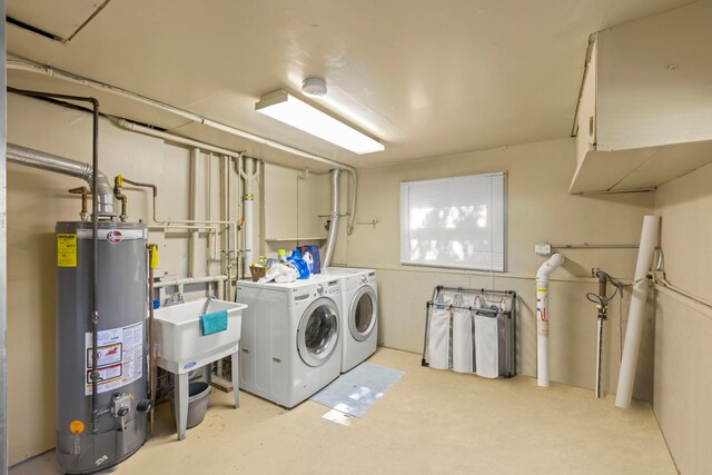 573 Maple Ave, Lisle, IL 60532 - laundry area featuring washer and clothes dryer and water heater