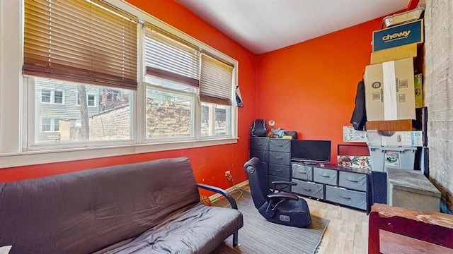 7360 N Damen Ave Unit 1S, Chicago, IL 60645 - sitting room with wood finished floors and a desk