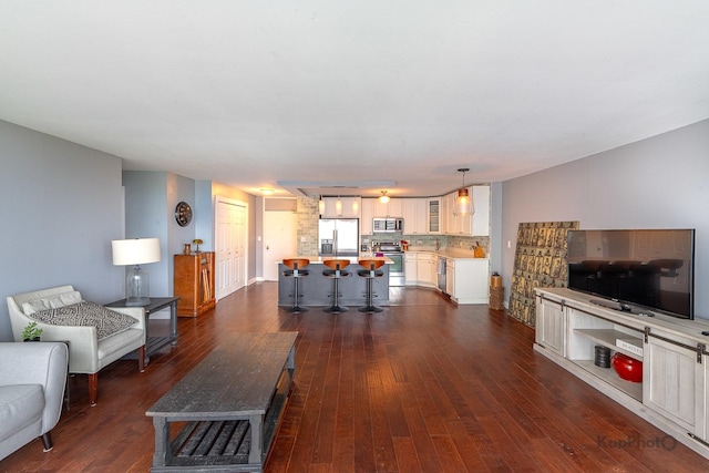 5455 N Sheridan Rd Unit 3006, Chicago, IL 60640 - living area with dark wood finished floors