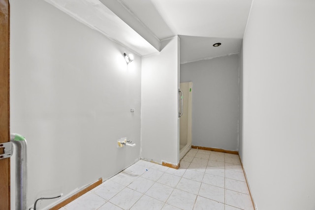1315 Loral Ave, Joliet, IL 60435 - bathroom featuring tile patterned flooring and an enclosed shower