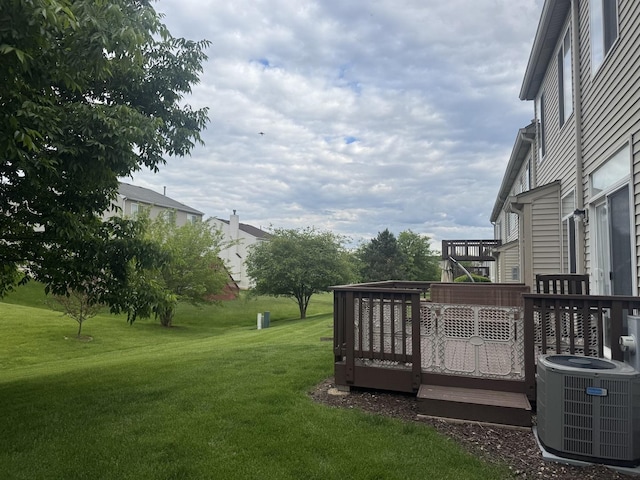 1676 Fredericksburg Ln, Aurora, IL 60503 - view of green lawn with a deck