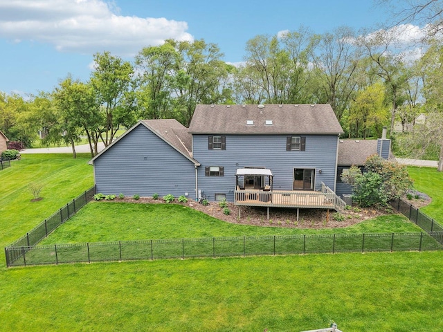 2902 Pleasant Dr, Mchenry, IL 60051 - back of house featuring a deck and roof with shingles