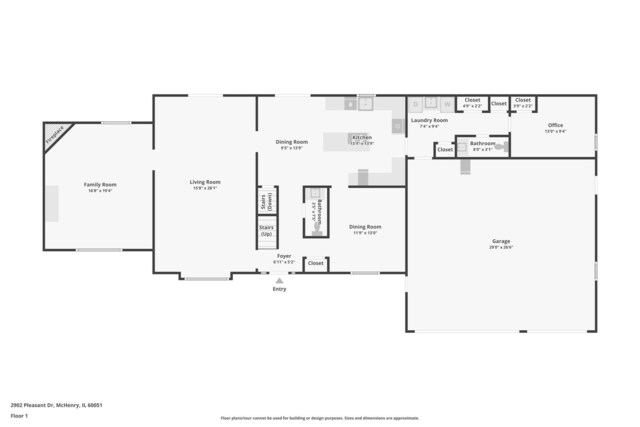 2902 Pleasant Dr, Mchenry, IL 60051 - floor plan / room layout
