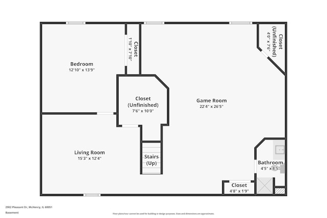2902 Pleasant Dr, Mchenry, IL 60051 - floor plan / room layout