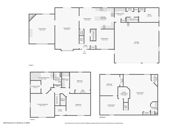 2902 Pleasant Dr, Mchenry, IL 60051 - property floor plan