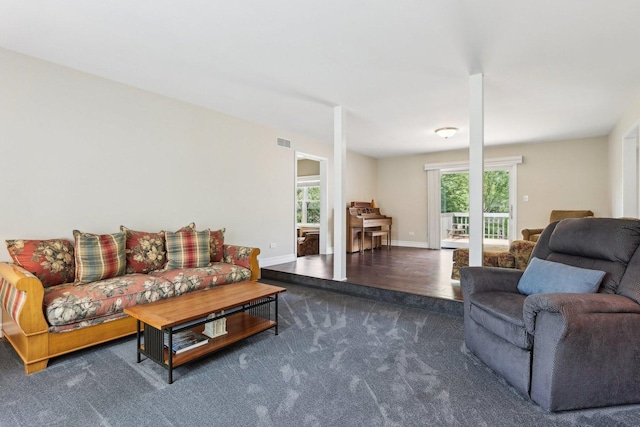 2902 Pleasant Dr, Mchenry, IL 60051 - living area with carpet and baseboards