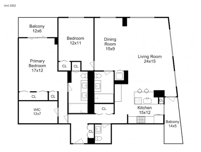 330 W Grand Ave Unit 2002, Chicago, IL 60654 - room layout