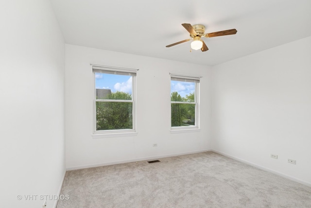 17083 W Tiger Tail Ct, Gurnee, IL 60031 - spare room with a ceiling fan, carpet, and baseboards