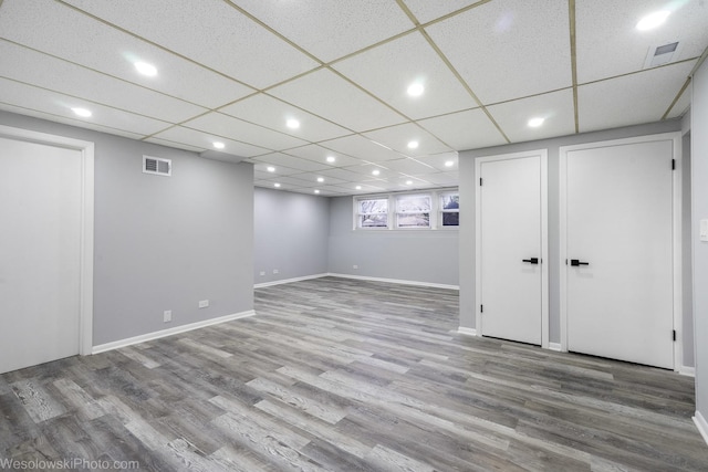 651 Clearmont Dr, Elk Grove Village, IL 60007 - basement featuring recessed lighting, wood finished floors, and baseboards