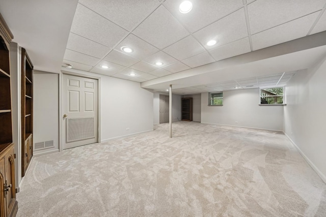 6173 Dixon Dr, Lisle, IL 60532 - below grade area featuring carpet flooring, recessed lighting, and baseboards
