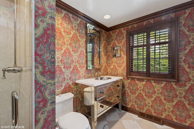 770 E Westminster Rd, Lake Forest, IL 60045 - full bath featuring ornamental molding and vanity