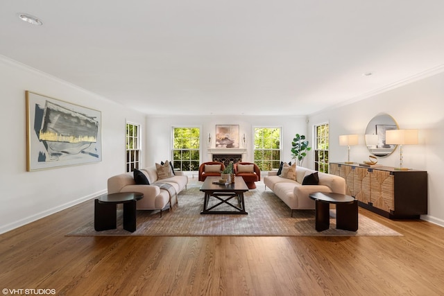 770 E Westminster Rd, Lake Forest, IL 60045 - living area with wood finished floors and ornamental molding