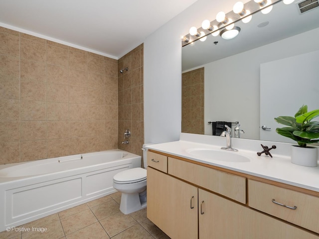 630 N Franklin St Unit 817, Chicago, IL 60654 - full bath featuring tile patterned flooring, vanity, shower / tub combination, and toilet