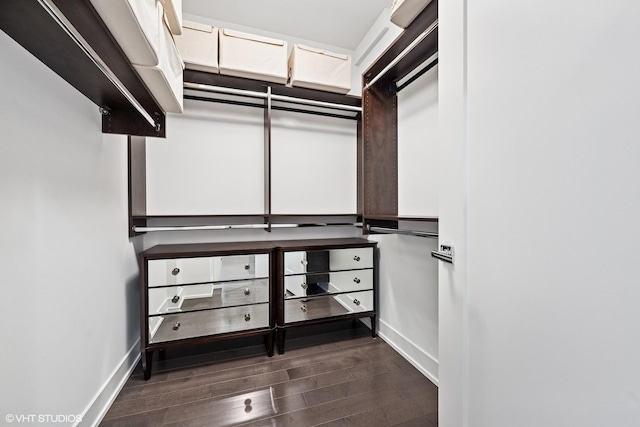 1018 N Larrabee St Unit 3S, Chicago, IL 60610 - walk in closet with dark wood-type flooring