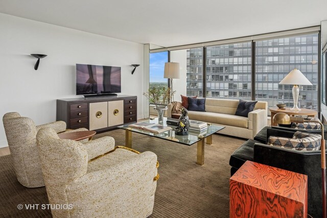 5445 N Sheridan Rd Unit 2715, Chicago, IL 60640 - living area featuring expansive windows