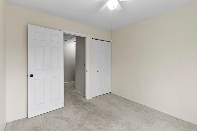 1406 Aldgate Ct Unit D2, Wheeling, IL 60090 - unfurnished bedroom featuring carpet flooring, baseboards, a closet, and ceiling fan