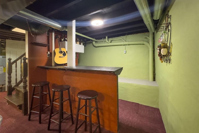 709 S Oak St, Bloomington, IL 61701 - indoor dry bar featuring stairway