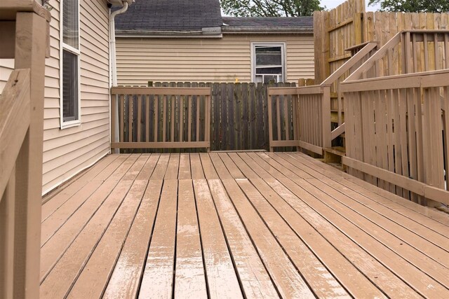 709 S Oak St, Bloomington, IL 61701 - view of wooden deck