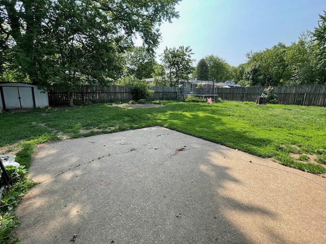 165 Kathleen Dr, Elgin, IL 60123 - view of yard with a trampoline and a patio